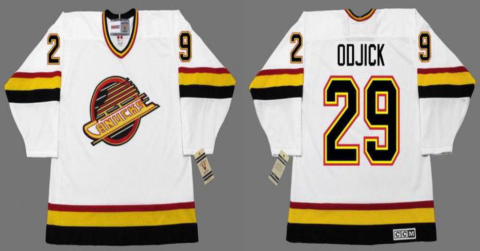 2019 Men Vancouver Canucks #29 Odjick White CCM NHL jerseys